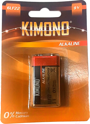 Батарейка Kimono Alkaline 6LF22 1BL