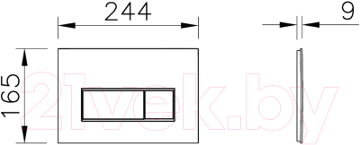 Унитаз подвесной с инсталляцией VitrA Zentrum Square / 9875B003-7201 (с сиденьем и панелью смыва)