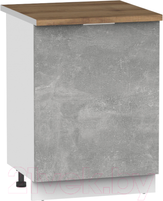 Шкаф-стол кухонный Интермебель Микс Топ ШСР 850-1-500 (бетон/дуб флагстаф темный)