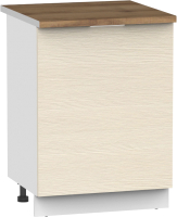Шкаф-стол кухонный Интермебель Микс Топ ШСР 850-1-500 (вудлайн кремовый/дуб флагстаф темный) - 