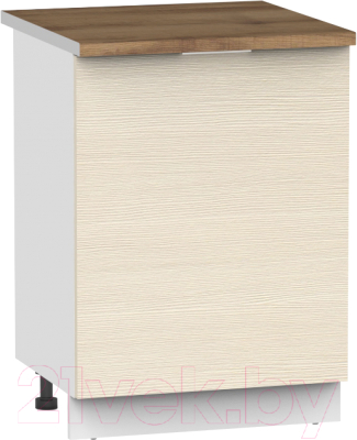 Шкаф-стол кухонный Интермебель Микс Топ ШСР 850-1-500 (вудлайн кремовый/дуб флагстаф темный)