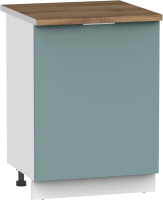 Шкаф-стол кухонный Интермебель Микс Топ ШСР 850-1-500 (сумеречный голубой/дуб флагстаф темный) - 