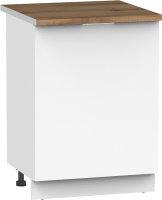 Шкаф-стол кухонный Интермебель Микс Топ ШСР 850-1-500 (белый премиум/дуб флагстаф темный) - 