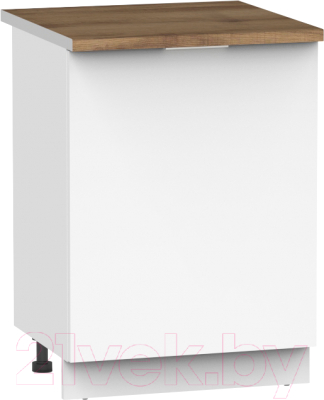Шкаф-стол кухонный Интермебель Микс Топ ШСР 850-1-500 (белый премиум/дуб флагстаф темный)