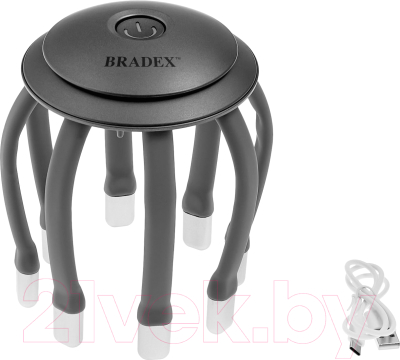 Массажер электронный Bradex Бруклин KZ 1431 для головы (серый)