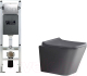 Унитаз подвесной с инсталляцией WeltWasser Amberg 350 ST + Gelbach 041 MT-GR + Amberg RD-MT CR - 