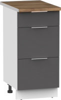 Шкаф-стол кухонный Интермебель Микс Топ ШСР 850-23-300 (графит серый/дуб флагстаф темный) - 