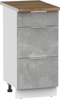 Шкаф-стол кухонный Интермебель Микс Топ ШСР 850-23-400 (бетон/дуб флагстаф темный) - 