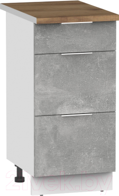 Шкаф-стол кухонный Интермебель Микс Топ ШСР 850-23-400 (бетон/дуб флагстаф темный)
