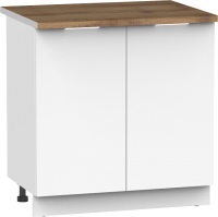 Шкаф-стол кухонный Интермебель Микс Топ ШСР 850-3-800 (белый премиум/дуб флагстаф темный) - 