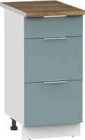 Шкаф-стол кухонный Интермебель Микс Топ ШСР 850-23-500 (сумеречный голубой/дуб флагстаф темный) - 