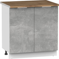 Шкаф-стол кухонный Интермебель Микс Топ ШСР 850-3-800 (бетон/дуб флагстаф темный) - 