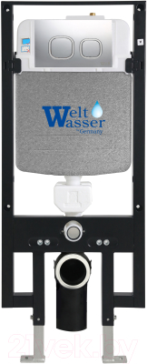 Унитаз подвесной с инсталляцией WeltWasser Amberg 497 + Gelbach 041 GL-WT + Amberg RD-CR
