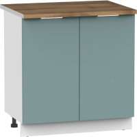 Шкаф-стол кухонный Интермебель Микс Топ ШСР 850-3-800 (сумеречный голубой/дуб флагстаф темный) - 
