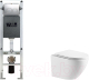 Унитаз подвесной с инсталляцией WeltWasser Amberg 350 ST + Merzbach 043 GL-WT + Amberg RD-CR - 