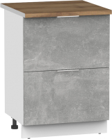 Шкаф-стол кухонный Интермебель Микс Топ ШСР 850-11-500 (бетон/дуб флагстаф темный) - 