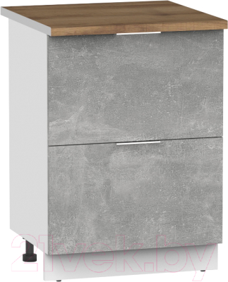 Шкаф-стол кухонный Интермебель Микс Топ ШСР 850-11-500 (бетон/дуб флагстаф темный)