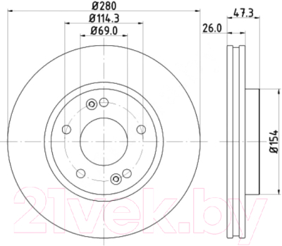 Тормозной диск Nisshinbo ND6037K