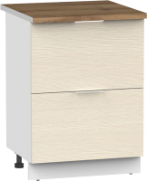 Шкаф-стол кухонный Интермебель Микс Топ ШСР 850-11-500 (вудлайн кремовый/дуб флагстаф темный) - 