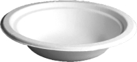 Набор одноразовых тарелок Паксервис Для супа сахарный тростник 500мл / 287562 (50шт, белый) - 
