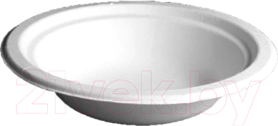 Набор одноразовых тарелок Паксервис Для супа сахарный тростник 500мл / 287562 (50шт, белый)