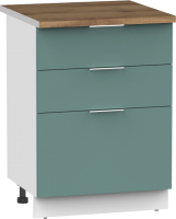 Шкаф-стол кухонный Интермебель Микс Топ ШСР 850-14-500 (сумеречный голубой/дуб флагстаф темный) - 