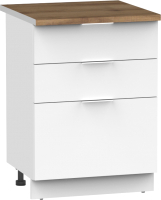 Шкаф-стол кухонный Интермебель Микс Топ ШСР 850-14-500 (белый премиум/дуб флагстаф темный) - 