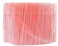 Набор одноразовых трубочек Паксервис Гофрированная 210мм / 287290 (550шт, белый/красный) - 