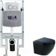 Унитаз подвесной с инсталляцией WeltWasser Amberg 497 ST + Merzbach 043 MT-BL + Amberg RD-MT CR - 