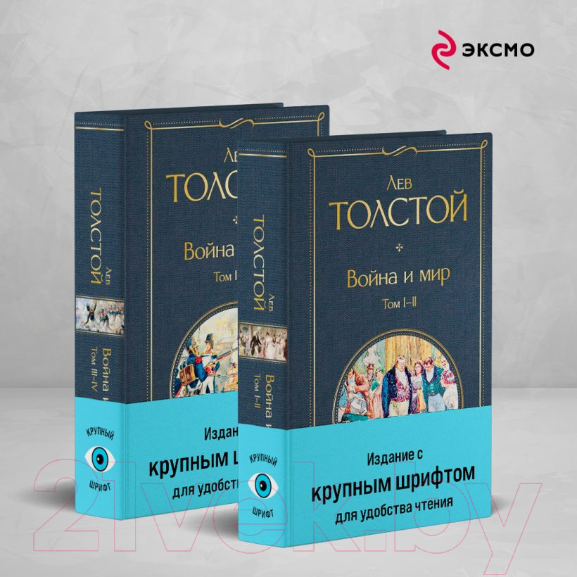 Набор художественных книг Эксмо Война и мир / 9785041949297 (Толстой Л.Н.) — фото 4