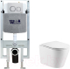 Унитаз подвесной с инсталляцией WeltWasser Amberg 497 ST + Salzbach 043 GL-WT + Amberg RD-MT CR - 
