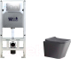 Унитаз подвесной с инсталляцией WeltWasser Amberg 506 ST + Gelbach 041 MT-GR + Amberg RD-MT CR - 