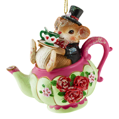 

Елочная игрушка, Decor. Мышонок в чайнике / 47710