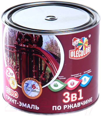 Грунт-эмаль Olecolor По ржавчине (400г, белый)