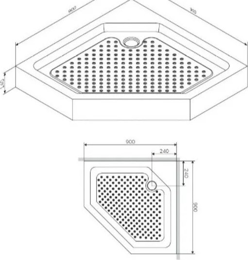 Купить Душевой поддон Damixa DX35WT-405-090MT в Молодечно