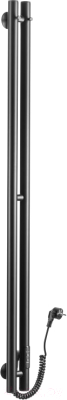 Полотенцесушитель электрический Ростела Мини 2 50x1200/2 (Ral 9005, с крючками, диммер)