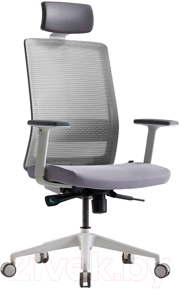 Кресло офисное Bestuhl S30 White Pl с подголовником и регулируем. подлокотником