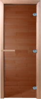 Стеклянная дверь для бани/сауны Doorwood Теплый день 180x70 (коробка хвоя) - 