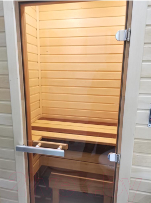 Стеклянная дверь для бани/сауны Doorwood 190x70 (бронза)