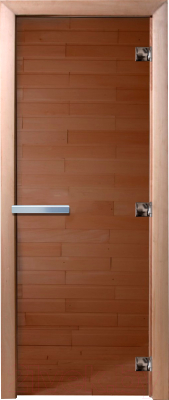 Стеклянная дверь для бани/сауны Doorwood 190x80 (бронза)