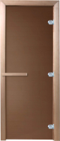 Стеклянная дверь для бани/сауны Doorwood Теплая ночь 180x70 (коробка хвоя) - 