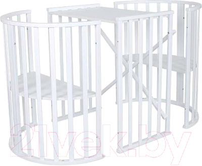 Детская кровать-трансформер СКВ Универсальная / 103021 (белый)