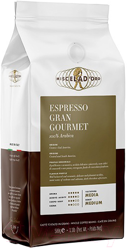 Кофе в зернах Miscela d'Oro Gran Gourmet