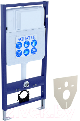 Унитаз подвесной с инсталляцией Aquatek Европа INS-0000012 + KKI-0000002 + AQ1901-00 (с сиденьем)