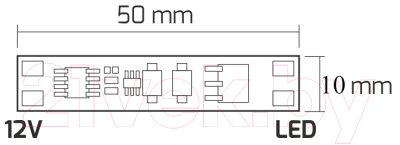 Выключатель для светодиодной ленты AKS Встраиваемый в профиль с диммированием (60W)