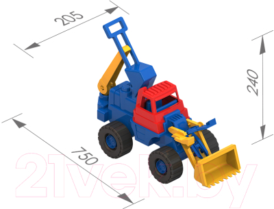 Трактор игрушечный Нордпласт Носорог с ковшом / 431606
