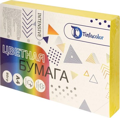 Бумага Tintacolor А4 80 г/м2 / 411051 (500л, интенсив желтый) - 
