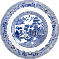 Тарелка столовая обеденная Grace By Tudor England Blue Willow GR06-27.3PL - 