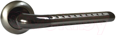Ручка дверная Trodos 47P серия 08 (никель/черный никель)
