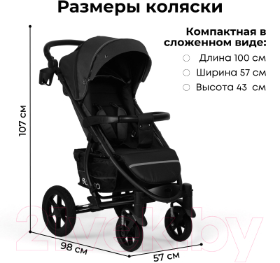 Детская прогулочная коляска Bubago Model One / BG 129-2 (черный)